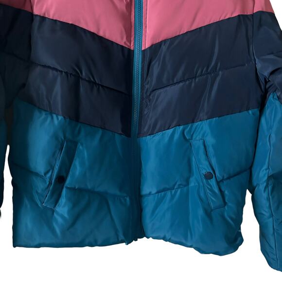 Sundance Greer Mountain Jacket Pink and Blue Retro Puffer Synthetic Small Poly - Picture 6 of 10